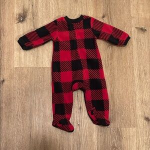 Falls Creek Red and Black Checkered Kids Footie
